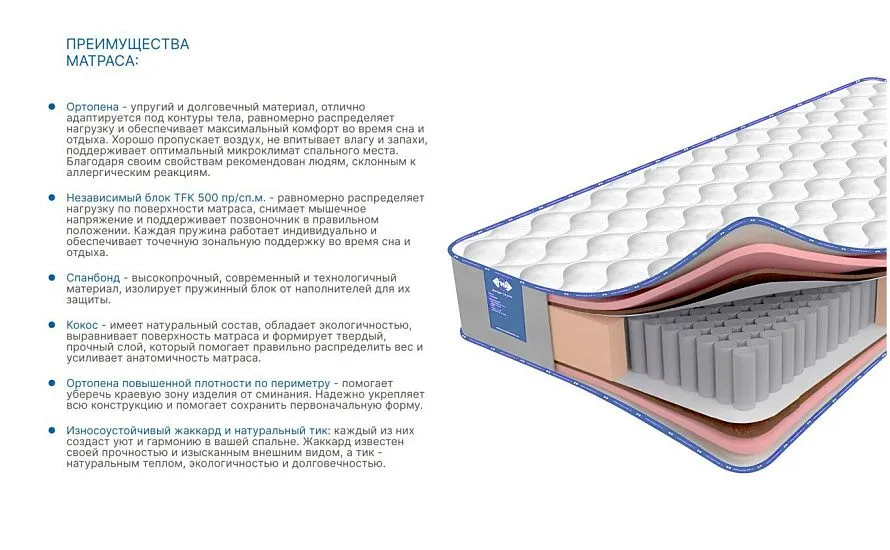 Матрас «Лаванда» 1600*2000*200, жаккард/тик - 2 Матрас «Лаванда» 1600*2000*200, жаккард/тик - 2